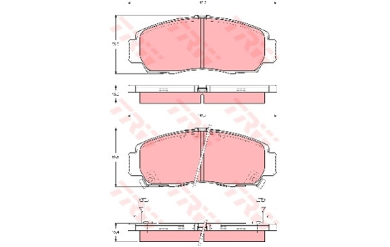Brake Pad Set, disc brake COTEC GDB3240 TRW