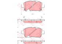 Brake Pad Set, disc brake COTEC GDB3242 TRW