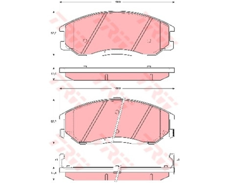 Brake Pad Set, disc brake COTEC GDB3244 TRW