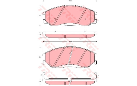 Brake Pad Set, disc brake COTEC GDB3244 TRW