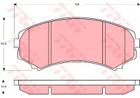 Brake Pad Set, disc brake COTEC GDB3246 TRW