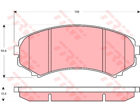 Brake Pad Set, disc brake COTEC GDB3246 TRW