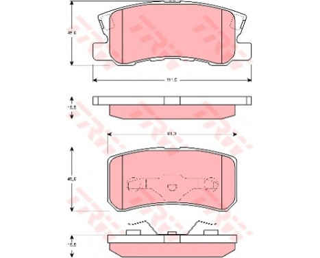 Brake Pad Set, disc brake COTEC GDB3247 TRW