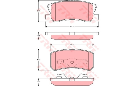 Brake Pad Set, disc brake COTEC GDB3247 TRW