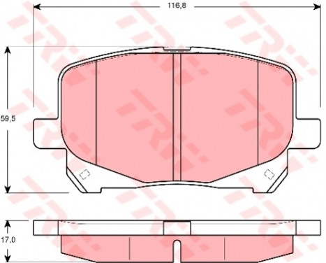 Brake Pad Set, disc brake COTEC GDB3248 TRW