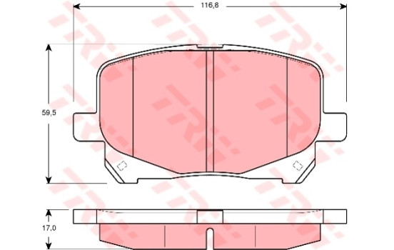 Brake Pad Set, disc brake COTEC GDB3248 TRW