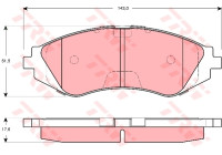 Brake Pad Set, disc brake COTEC GDB3265 TRW