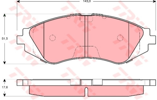 Brake Pad Set, disc brake COTEC GDB3265 TRW