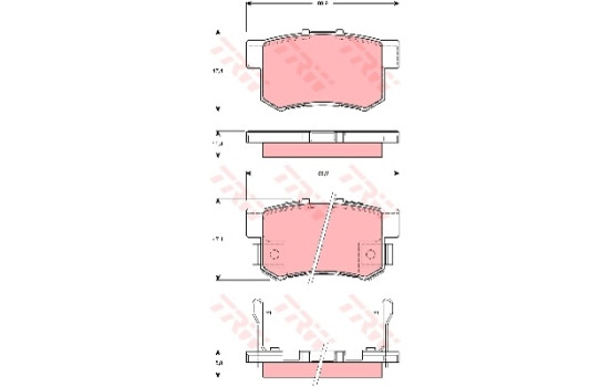 Brake Pad Set, disc brake COTEC GDB3269 TRW