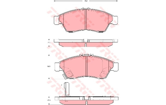 Brake Pad Set, disc brake COTEC GDB3290 TRW