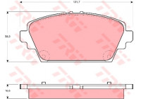 Brake Pad Set, disc brake COTEC GDB3291 TRW