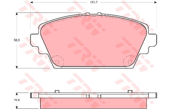 Brake Pad Set, disc brake COTEC GDB3291 TRW