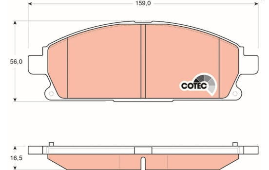 Brake Pad Set, disc brake COTEC GDB3293 TRW, Image 2