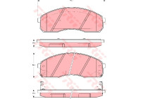 Brake Pad Set, disc brake COTEC GDB3301 TRW