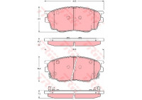 Brake Pad Set, disc brake COTEC GDB3309 TRW