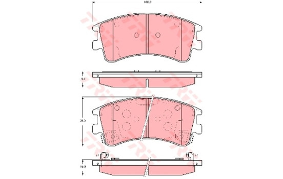 Brake Pad Set, disc brake COTEC GDB3310 TRW