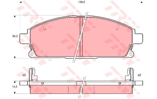 Brake Pad Set, disc brake COTEC GDB3312 TRW