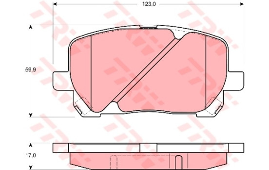 Brake Pad Set, disc brake COTEC GDB3315 TRW