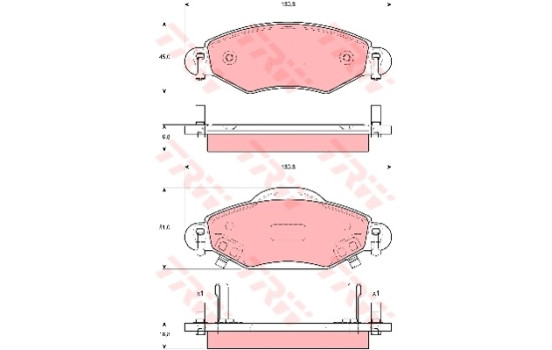 Brake Pad Set, disc brake COTEC GDB3324 TRW