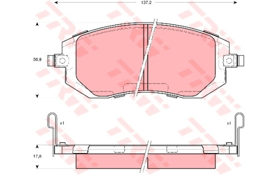 Brake Pad Set, disc brake COTEC GDB3328 TRW