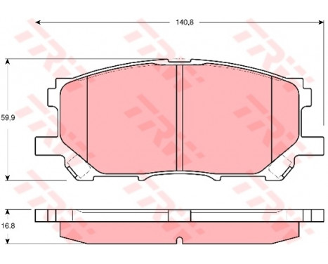 Brake Pad Set, disc brake COTEC GDB3338 TRW