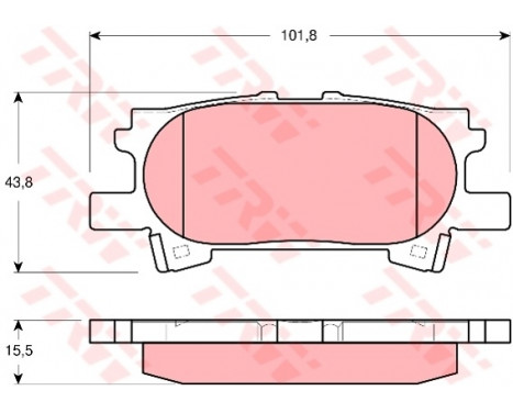 Brake Pad Set, disc brake COTEC GDB3339 TRW