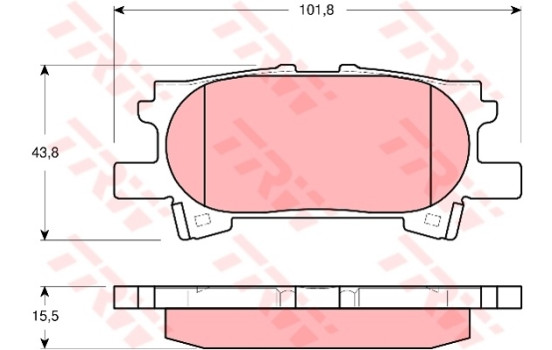 Brake Pad Set, disc brake COTEC GDB3339 TRW