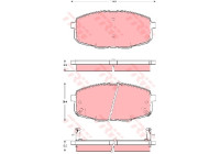 Brake Pad Set, disc brake COTEC GDB3342 TRW