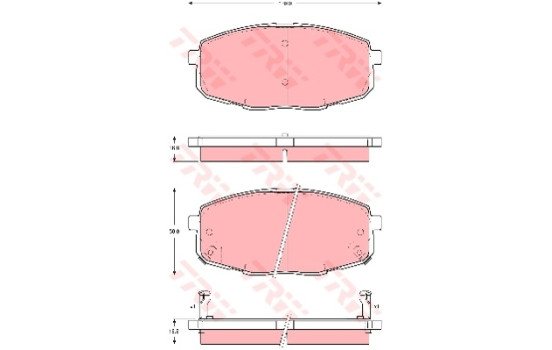 Brake Pad Set, disc brake COTEC GDB3342 TRW