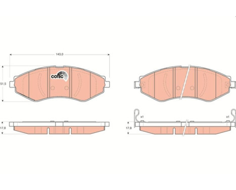 Brake Pad Set, disc brake COTEC GDB3347 TRW, Image 2