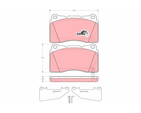 Brake Pad Set, disc brake COTEC GDB3349 TRW, Image 2