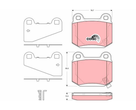 Brake Pad Set, disc brake COTEC GDB3350 TRW, Image 2