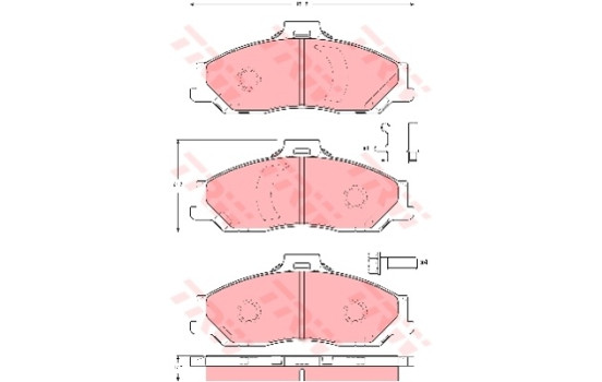 Brake Pad Set, disc brake COTEC GDB3353 TRW