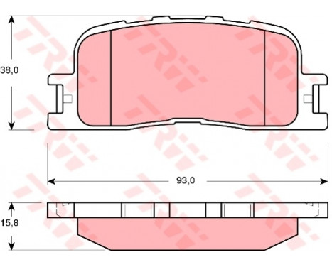 Brake Pad Set, disc brake COTEC GDB3374 TRW