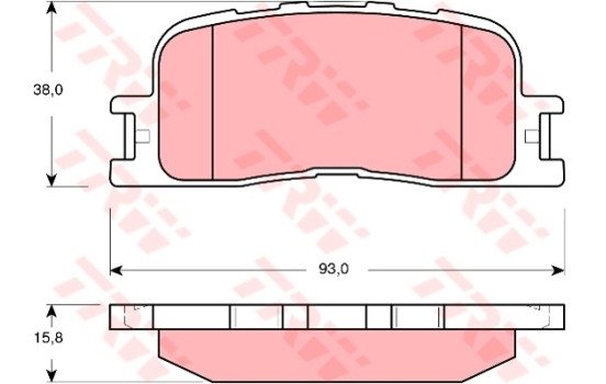 Brake Pad Set, disc brake COTEC GDB3374 TRW
