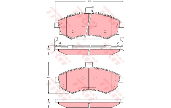 Brake Pad Set, disc brake COTEC GDB3378 TRW