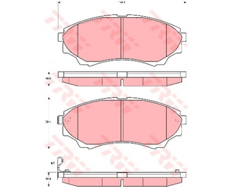 Brake Pad Set, disc brake COTEC GDB3403 TRW