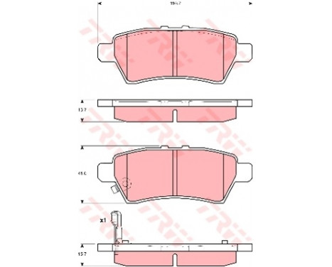 Brake Pad Set, disc brake COTEC GDB3405 TRW