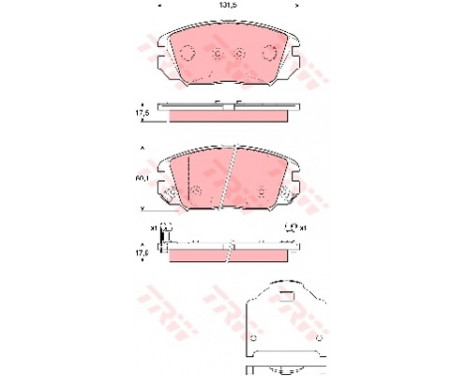 Brake Pad Set, disc brake COTEC GDB3409 TRW