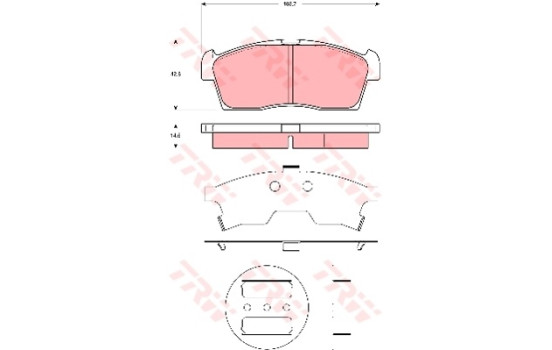 Brake Pad Set, disc brake COTEC GDB3411 TRW