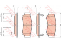 Brake Pad Set, disc brake COTEC GDB3419 TRW