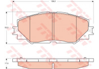 Brake Pad Set, disc brake COTEC GDB3425 TRW