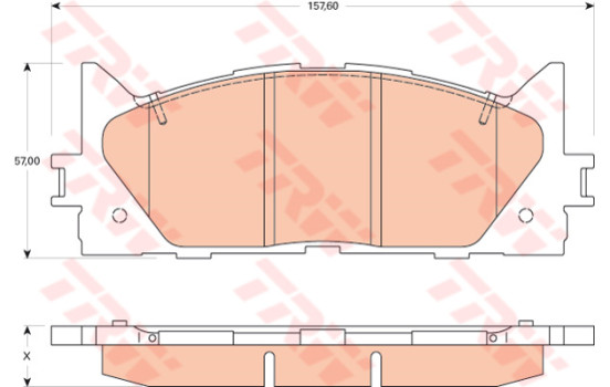 Brake Pad Set, disc brake COTEC GDB3429 TRW