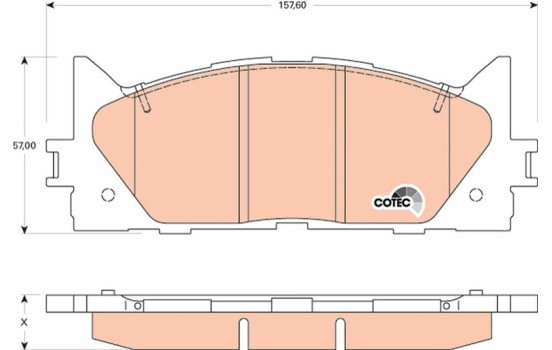 Brake Pad Set, disc brake COTEC GDB3429 TRW, Image 2