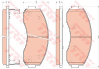 Brake Pad Set, disc brake COTEC GDB3434 TRW