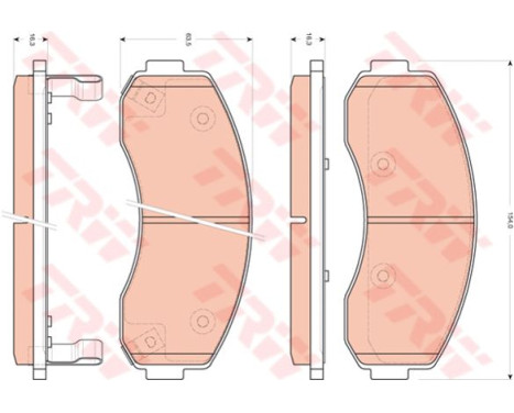 Brake Pad Set, disc brake COTEC GDB3434 TRW