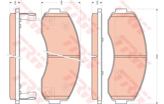 Brake Pad Set, disc brake COTEC GDB3434 TRW