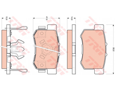 Brake Pad Set, disc brake COTEC GDB3438 TRW