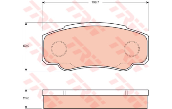 Brake Pad Set, disc brake COTEC GDB3441 TRW