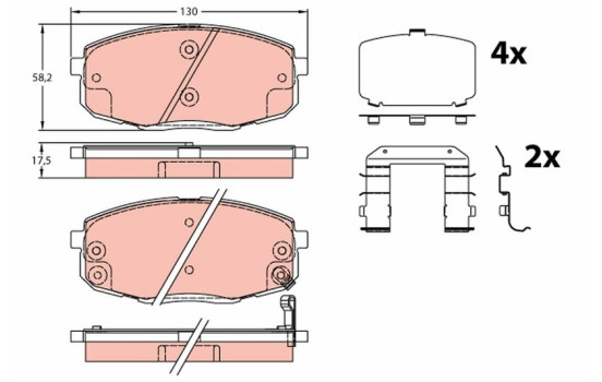 Brake Pad Set, disc brake COTEC GDB3450 TRW, Image 2